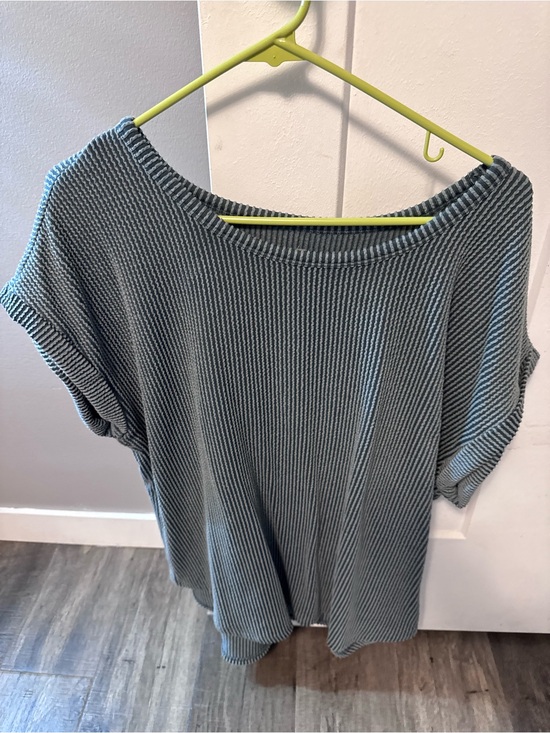 Maurices Tops - Maurices 24/7 Ribbed Knit Top in Slate Blue